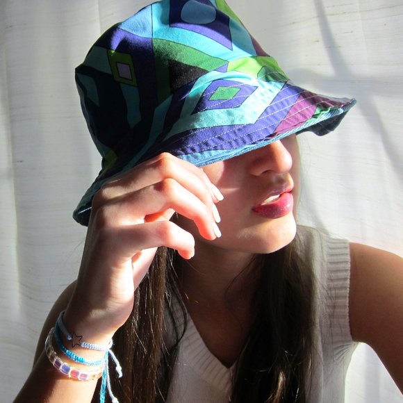 Vintage Accessories - Handmade Upcycled Vintage Reversible Bucket Hat